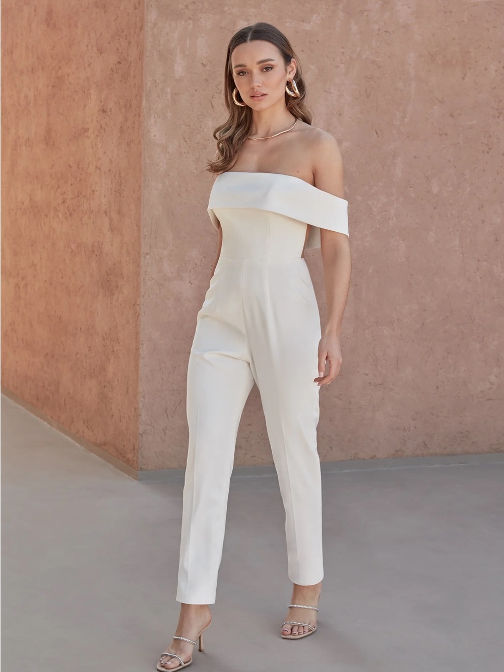 Adore by Justin Alexander “Adira” Bridal Jumpsuit Off Shoulder NWT